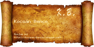 Kocsán Bence névjegykártya